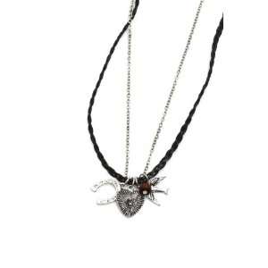   Charm & Rock Crystal Horseshoe & Bird Necklace CHARM & ROCK Jewelry
