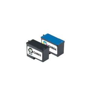 Compatible Dell Series 7 Ink Cartridges   CH883 and CH884 Combo (Black 