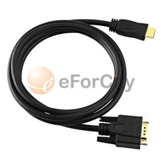 8M Gold HDMI Male to VGA HD 15 Male Cable 6ft 6 feet  