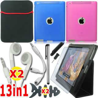   CASE COVER STAND PINK BLUE SILICONE SKIN FOR APPLE IPAD 2 2ND  