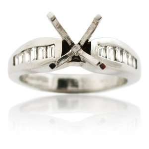  Diamond & Platinum Engagement Ring Setting Jewelry