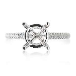 Diamond Platinum Engagement Ring Setting Jewelry