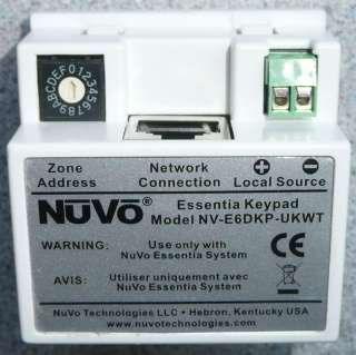 NuVo Simplese E6DKP UKWT RS 232 Essentia Upgrade Keypad  