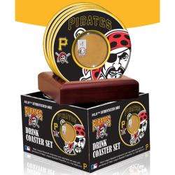 Steiner Sports Pittsburgh Pirates Coasters w/ Game Field Dirt (Set of 