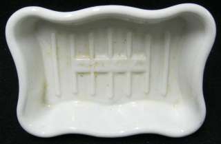 Vintage Porcelain Soap Dish Standard Scalloped Sink Mount # 49 11 