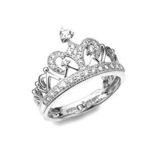 CROWN Prince Princess Queen Royal Tiara Diamond Ring  