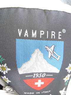 VAMPIRE Mens Blue Wool Zip Up Ski Vest Jacket Sz XS  