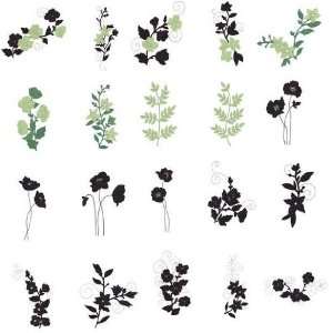   Embroidery Machine Designs CD FLORAL SILHOUETTES