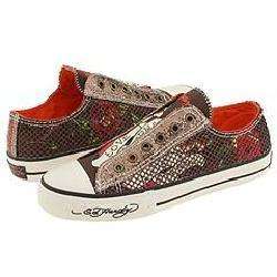 Ed Hardy Glitter Cage Chocolate Shoes  