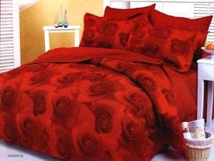 Rose Seau Full Queen Duvet Comforter Bed Bedding Set  
