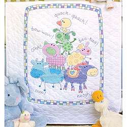 Baby Hugs Farm Friends Quilt Stamped Cross Stitch Kit  Overstock