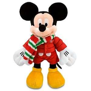  Retired 2010 Disney Mickey Mouse in Winter Holiday Scarf 