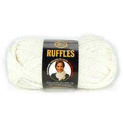 Lion Brand Ruffles Cream Yarn  