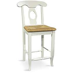 Solid Wood 24 inch White Empire Stool  Overstock