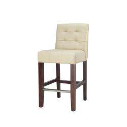Noho Ivory Leather Counter Stool  Overstock