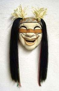 Jemez Indian Handmade Koshare Clown Clay Wall Mask  