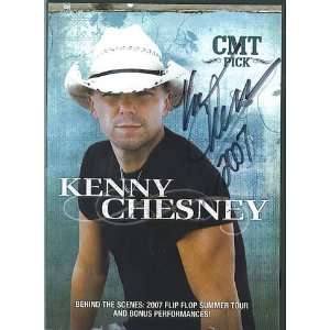  Autographed KENNY CHESNEY CMT PICK DVD 2007 Hand Signed 