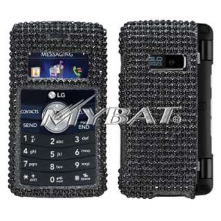 BLING Phone Cover Case FOR LG enV2 VX9100 Verizon BLACK  