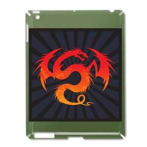 iPad 2 Case Green of Tribal Fire Dragon 