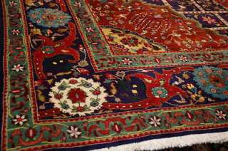 10x14 AREA RUG HANDMADE WOOL RED BLUE PERSIAN OVERSIZED  