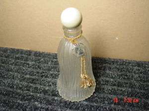 Vintage Glass Perfume Bottle Wrisley Gold Tassel Cologn  