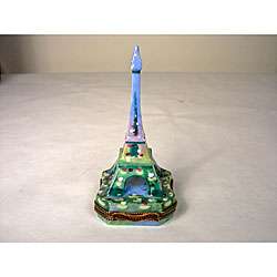 Limoges Monet Eiffel Tower Porcelain Keepsake Box  Overstock