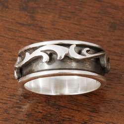 Sterling Silver Tropical Breeze Spinner Ring (Mexico)  