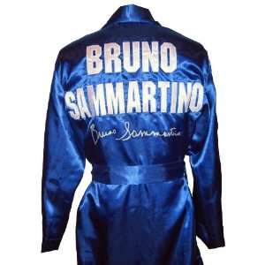  Bruno Sammartino Signed Blue Robe   Autographed Wrestling 