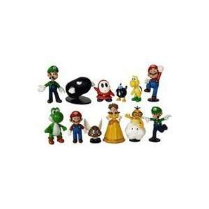  Super Mario Brothers   12 pc Collectible Figure Set   by 