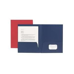  Two Pocket Folder, 225 Sheet Cap, 8 1/2x11, 4/Pack, Red 