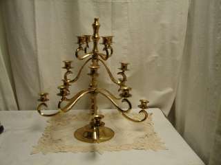 Large Brass 17 Candle Candelabra  