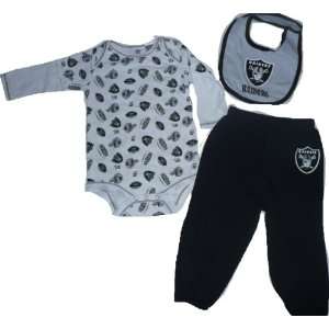  Oakland Raiders Infant Bib N Bootie 12M Baby
