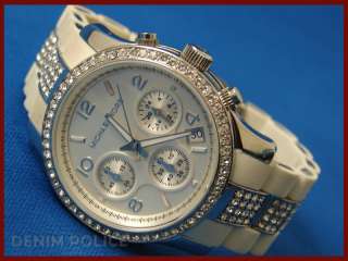   MK5209 Womens Chronograph Watch Rubber & Stainless Steel Band  