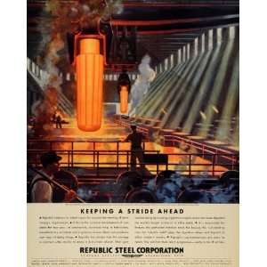   Ad Republic Steel Plant Toncan Enduro Youngstown   Original Print Ad