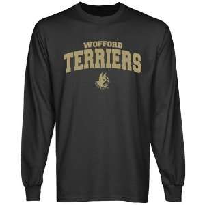  Wofford Terriers Charcoal Logo Arch Long Sleeve T shirt 