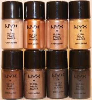 NYX Loose Eyeshadow Pearl Pigment LOT#1 *8 Colors*  