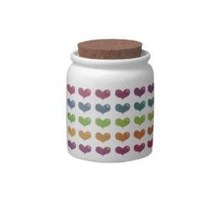  Love Hearts Candy Jar: Home & Kitchen
