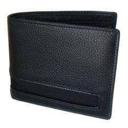Kenneth Cole New York Mens Black Leather Bi fold Wallet   