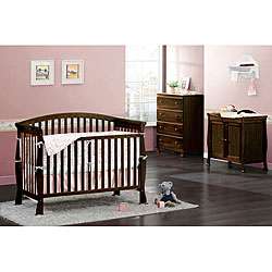   Thompson 4 in 1 Crib with Toddler Rail in Coffee  