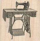 Antique Singer Sewing Machine Unmounted Rubber Stamp