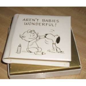   ! Vintage 1970s Hallmark Peanuts Snoopy Puppy Baby Photo Album: Baby
