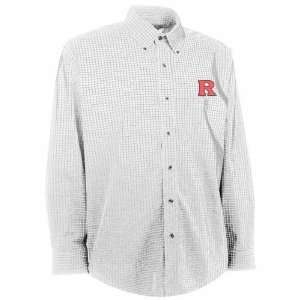  Rutgers Esteem Button Down Dress Shirt (White): Sports 