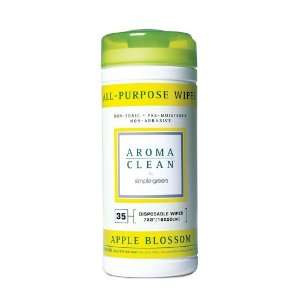 Simple Green 16301 Aroma Clean All Purpose Wipes, Apple Blossom, 35 