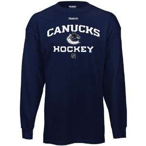 Reebok Vancouver Canucks Authentic Team Hockey Long Sleeve T shirt 