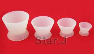 4pcs/set New Dental Lab Silicone Mixing Bowl Cup  