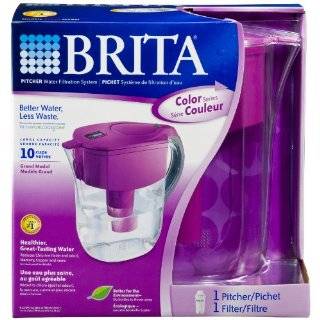   Water Filtration Pitcher, White Brita Grand 80 Ounce Water Filtration