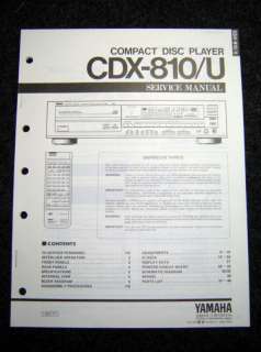 Original Yamaha CDX 810/U Service Manual  