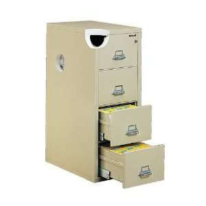Fire Proof Insulated File Cabinet with 4 Letter Drawers 17 3/4 W x 31 