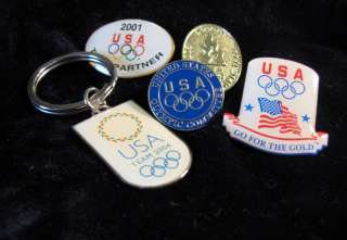 LOT OF OLYMPIC PINS SOUVENIRS 2001 2004  