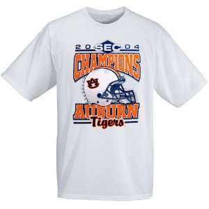 Auburn Tigers White 2004 SEC Champions T shirt Sports 